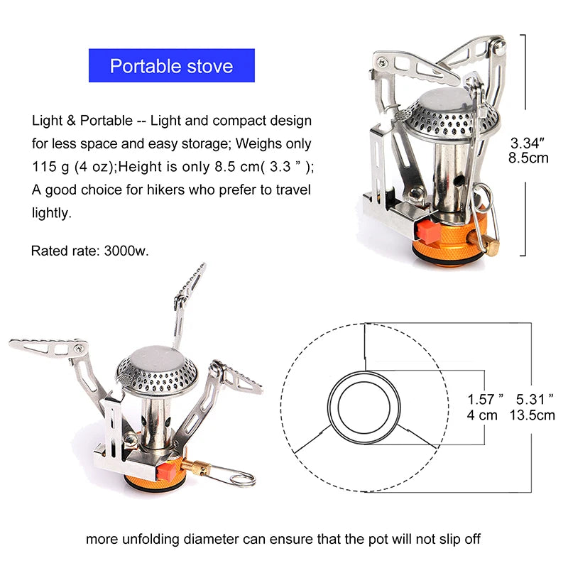 Widesea Camping Cookware Set Tableware With Portable Pot