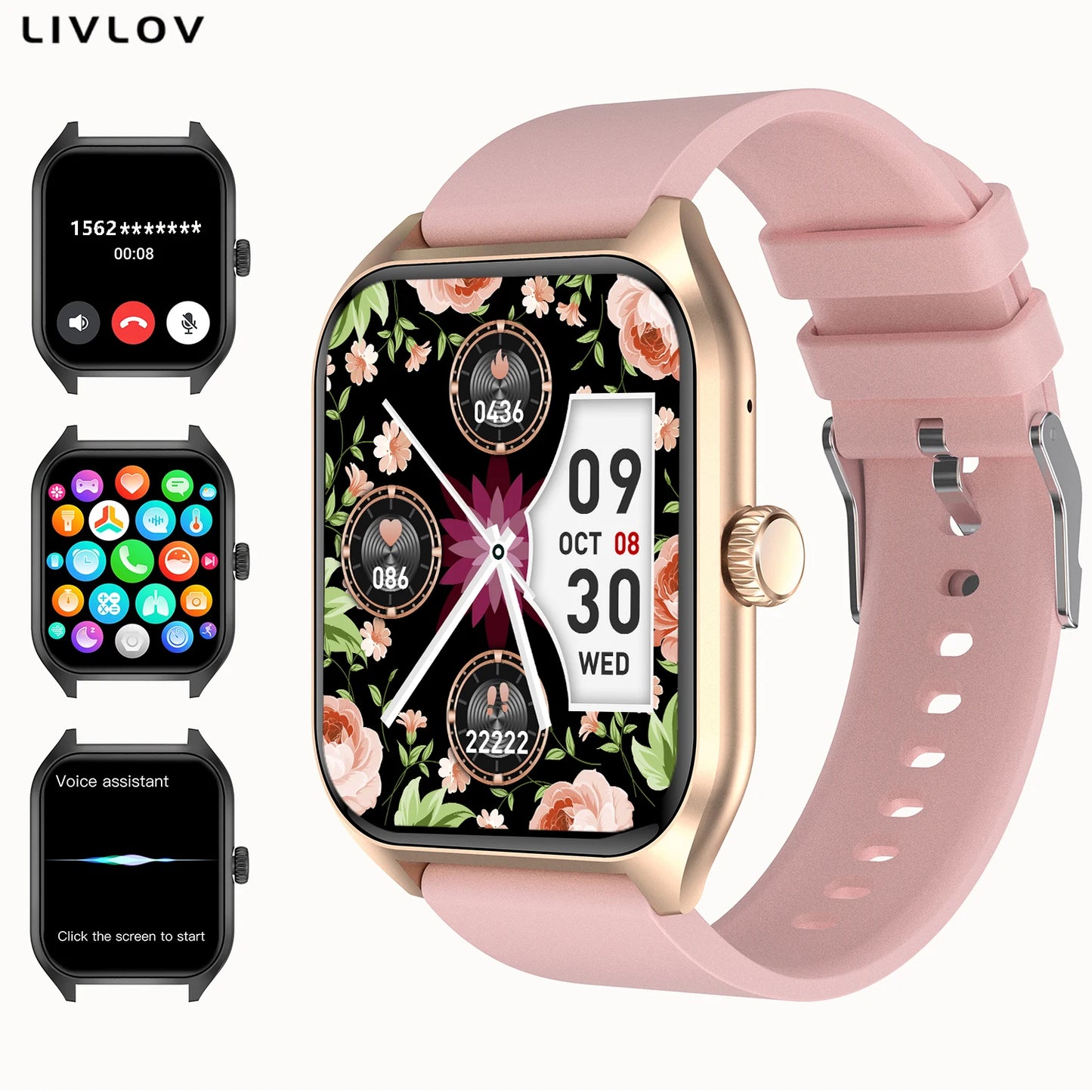 AI Voice Assistant Smart Watch for Women