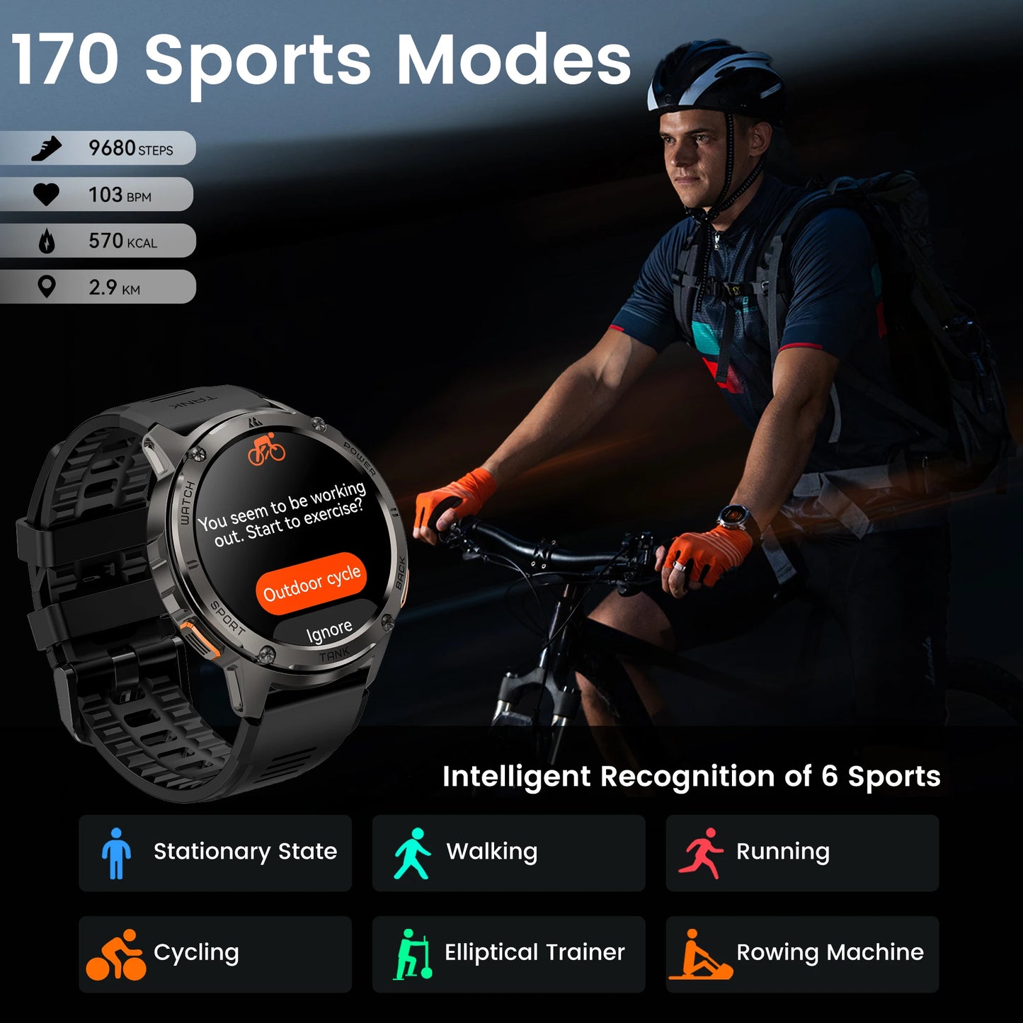 T3 Smart Watch Military Smartwatch