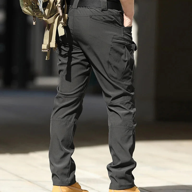 Men's Fashion Cargo Pants Solid Color Waterproof Full Length