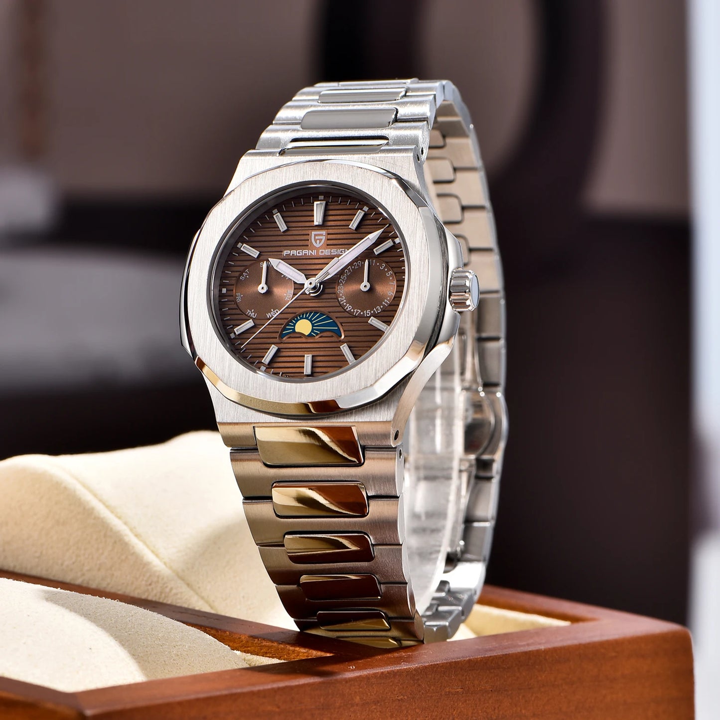 Luxury Quartz Wristwatch Ladies Sapphire Waterproof
