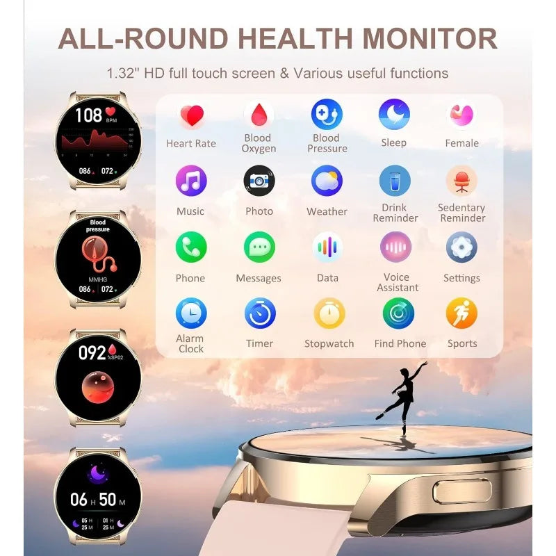 Smart Watch for Women, Android and iOS Phones