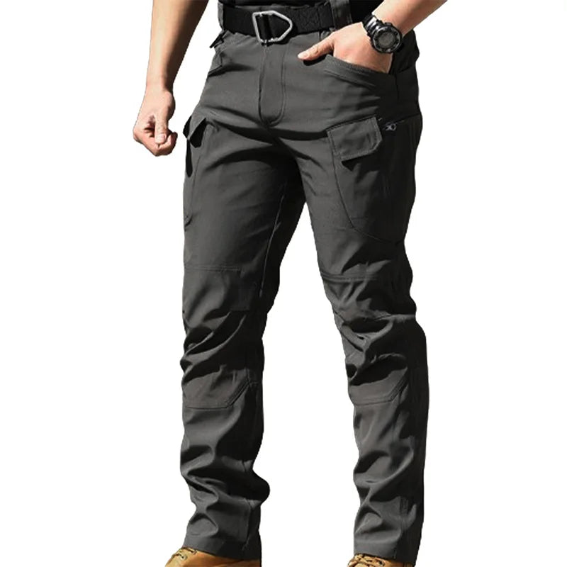 Men's Fashion Cargo Pants Solid Color Waterproof Full Length