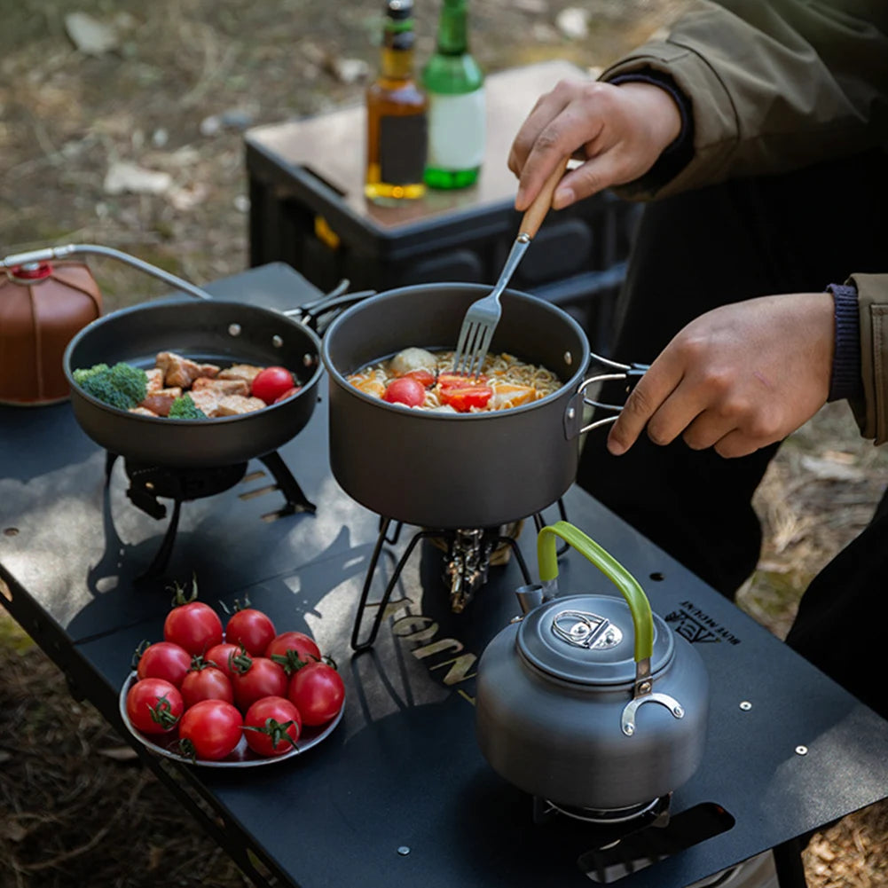 3 Piece Cutlery Set For 2 To 3 Outdoor Cookset Mesh Bag