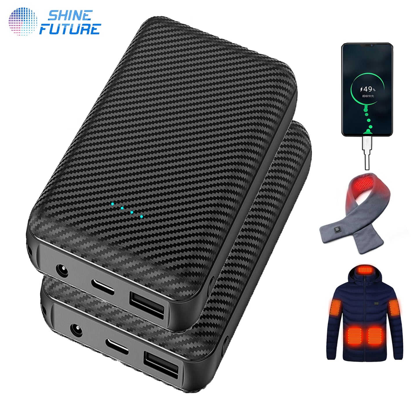 Shinefuture 20000mAh Power Bank Charger Heating Vest