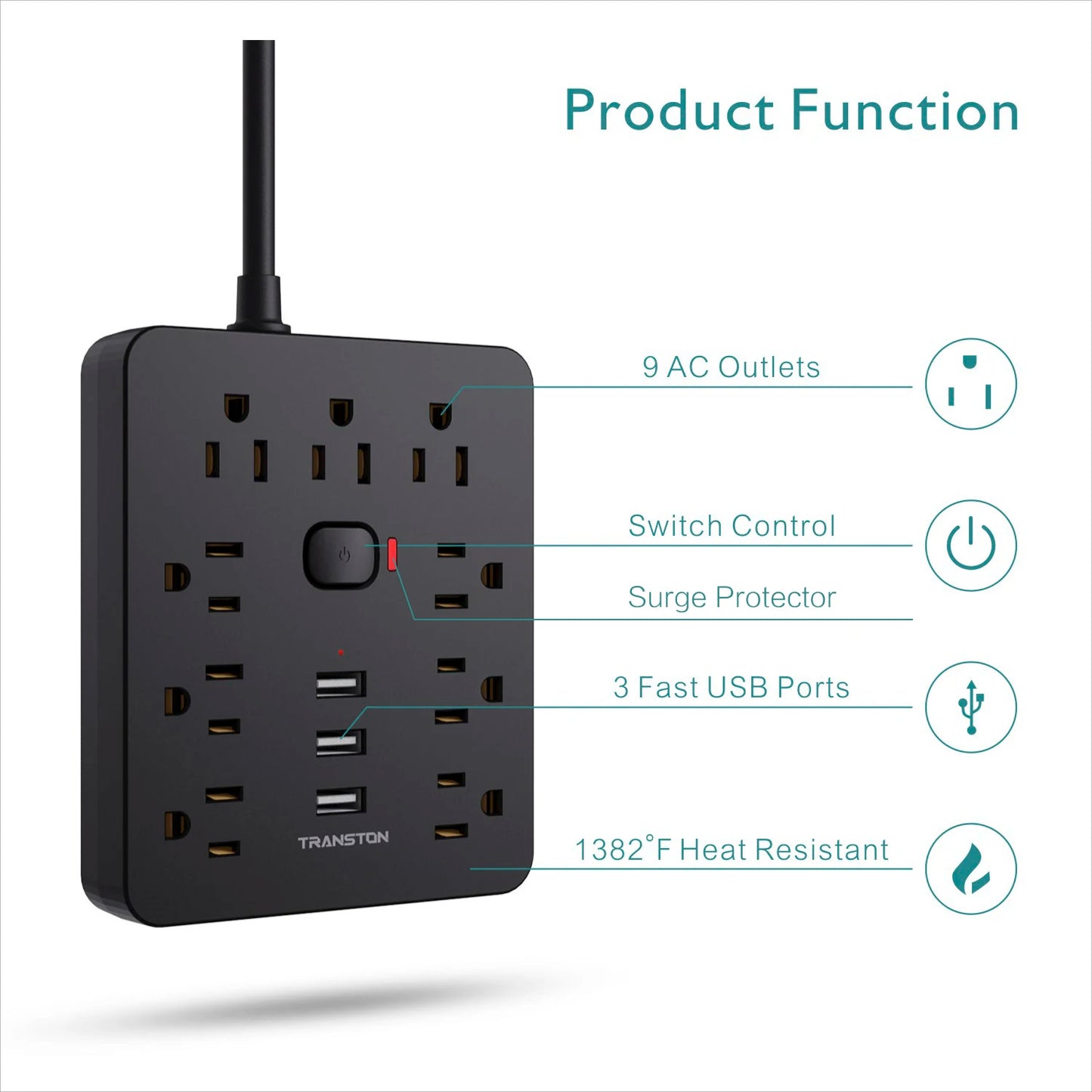 Power Outlet with Surge Protector