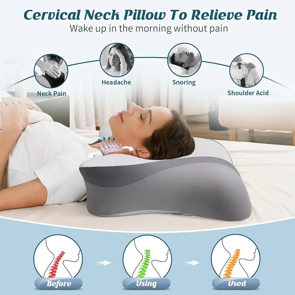 Ergonomic Cervical Neck Pillow Memory Foam U Shape Bedding Pillow