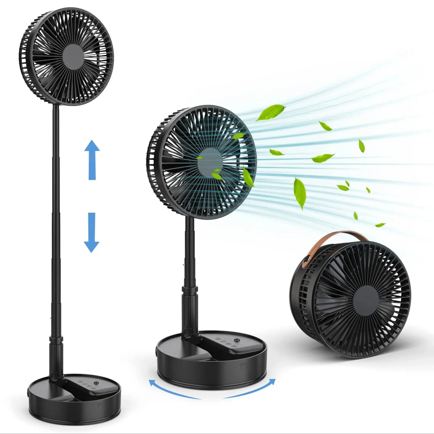 Remote Control Hand Strap USB Portable Fan With 4 Speeds
