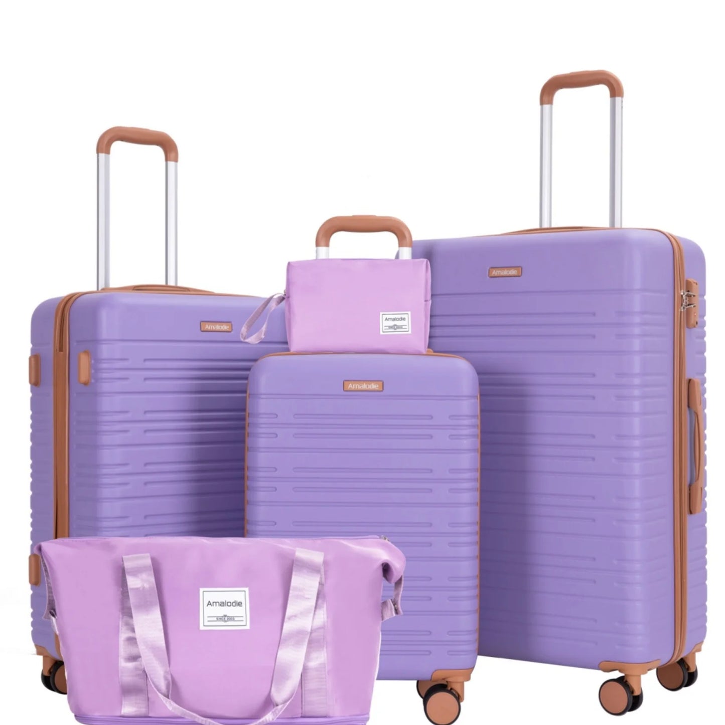 Luggage set 5 Pieces, Hardshell Suitcase