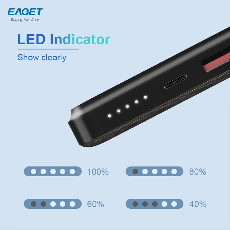 Eaget Magnetic Power Bank 10000mAh Wireless Charger iPhone