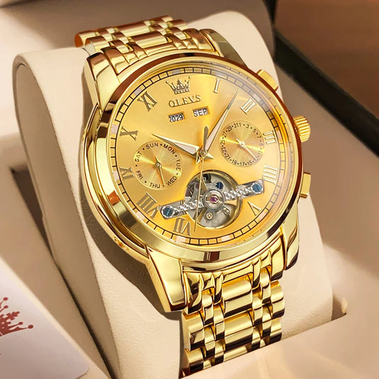 Men's Watches Automatic Mechanical Wristwatch Waterproof Stainless Steel