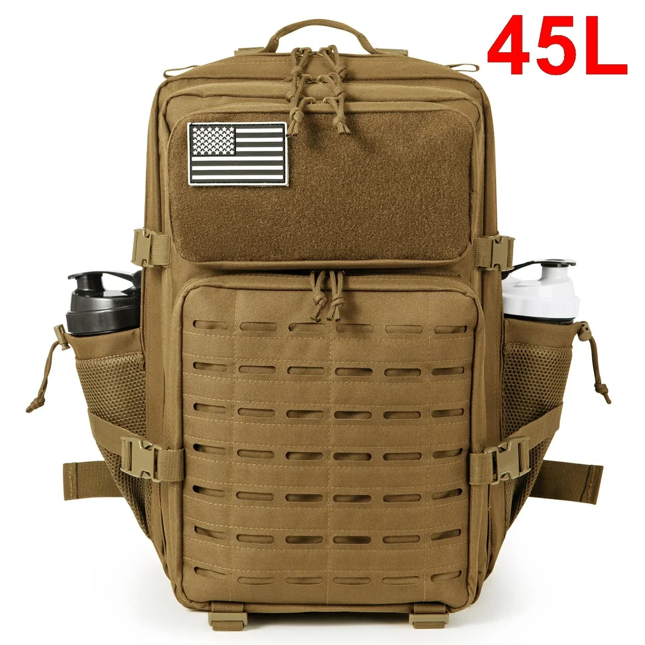 25L/45L Tactical Military Backpack with Bottle Holder