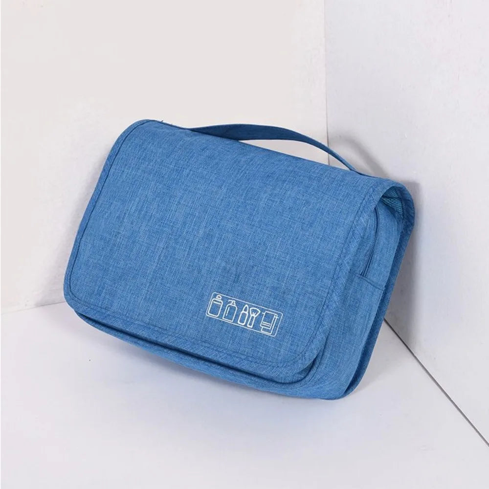Travel Toiletry Bags Portable Cosmetic Organizer with Hanging Hook Durable Polyester Water Resistant Multi Function Travel Bag