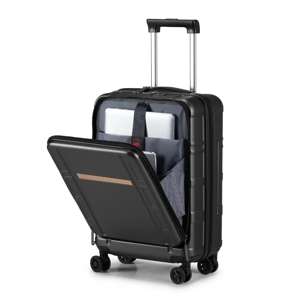 Carry On Luggage 20 Inch ABS PC Front Compartment TSA Lock