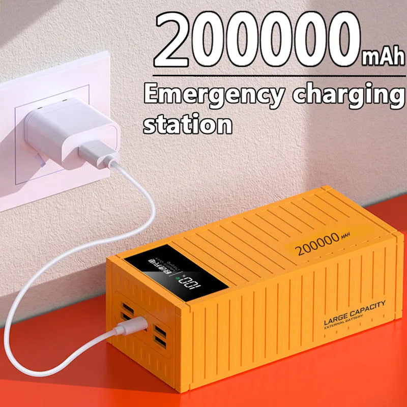 200000mAh Power Bank 66W Fast Charger Portable For Phones