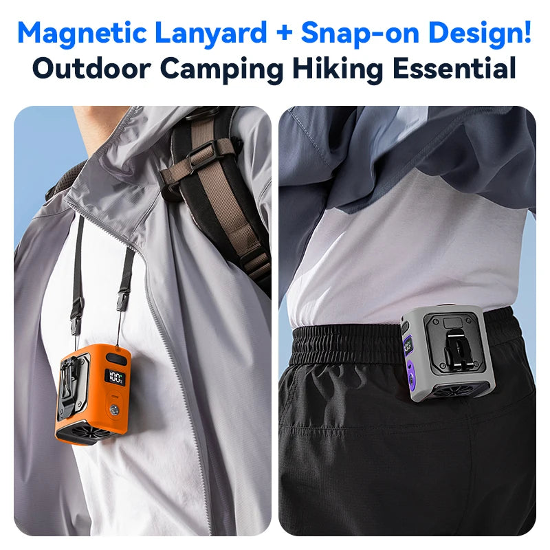Muxnw Portable Waist Clip Fan Silicone Sleeve Protection
