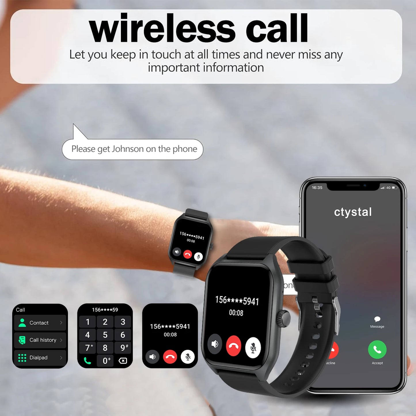 AI Voice Assistant Smart Watch for Women