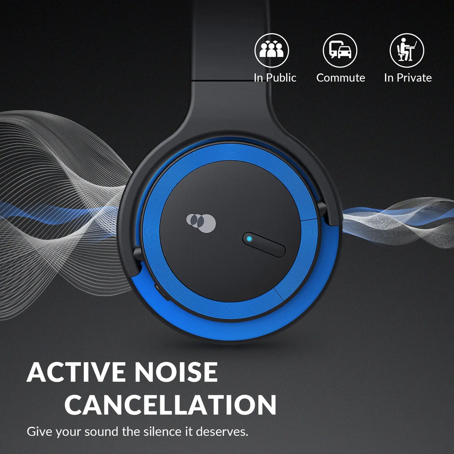 E7BPRO Active Noise Cancelling Wireless Headphones Over Ear