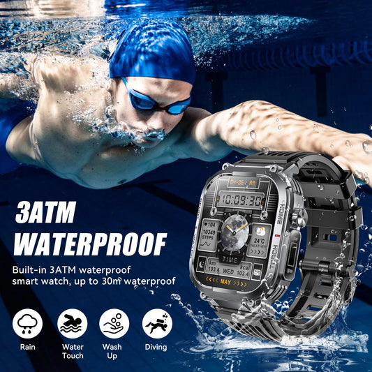 New Smart Watch Men 3ATM Waterproof  With Compass