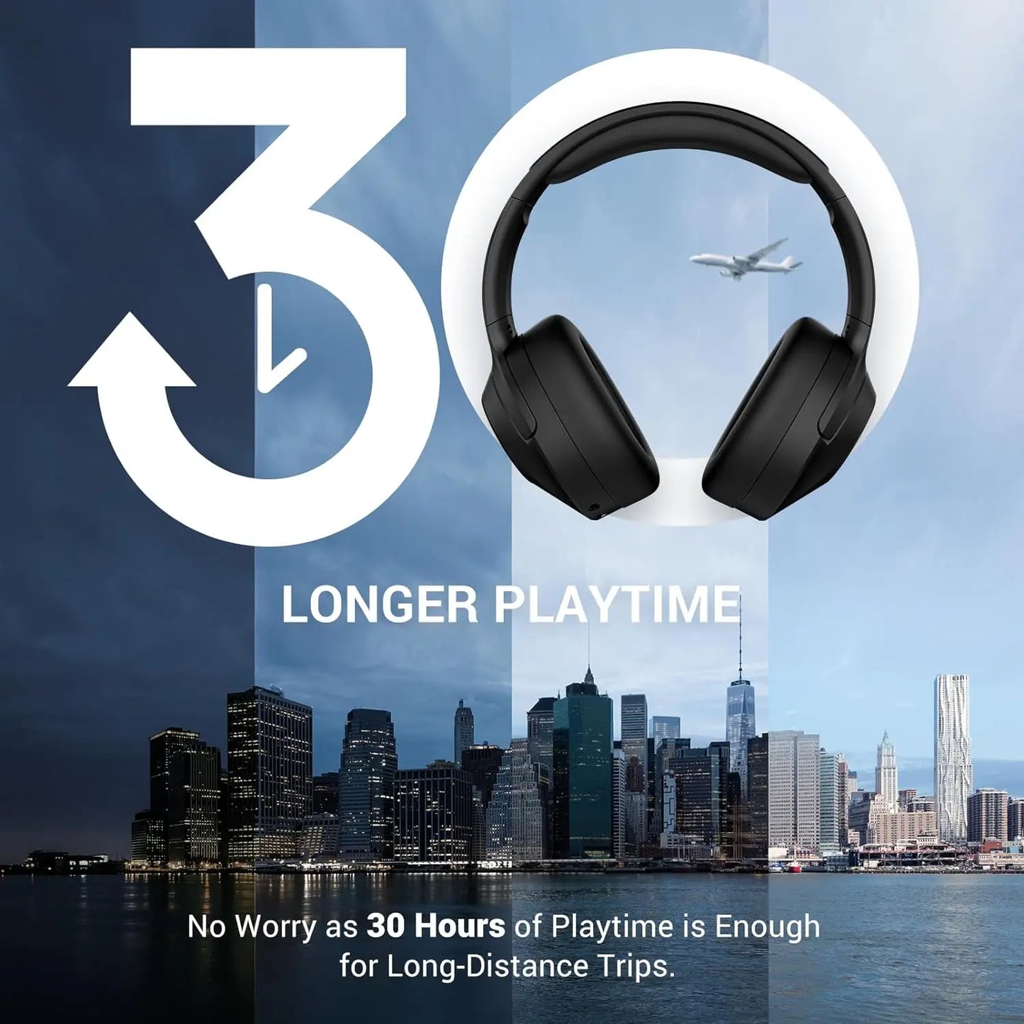E11 Hybrid ANC Over Ear Bluetooth Headphones Wireless