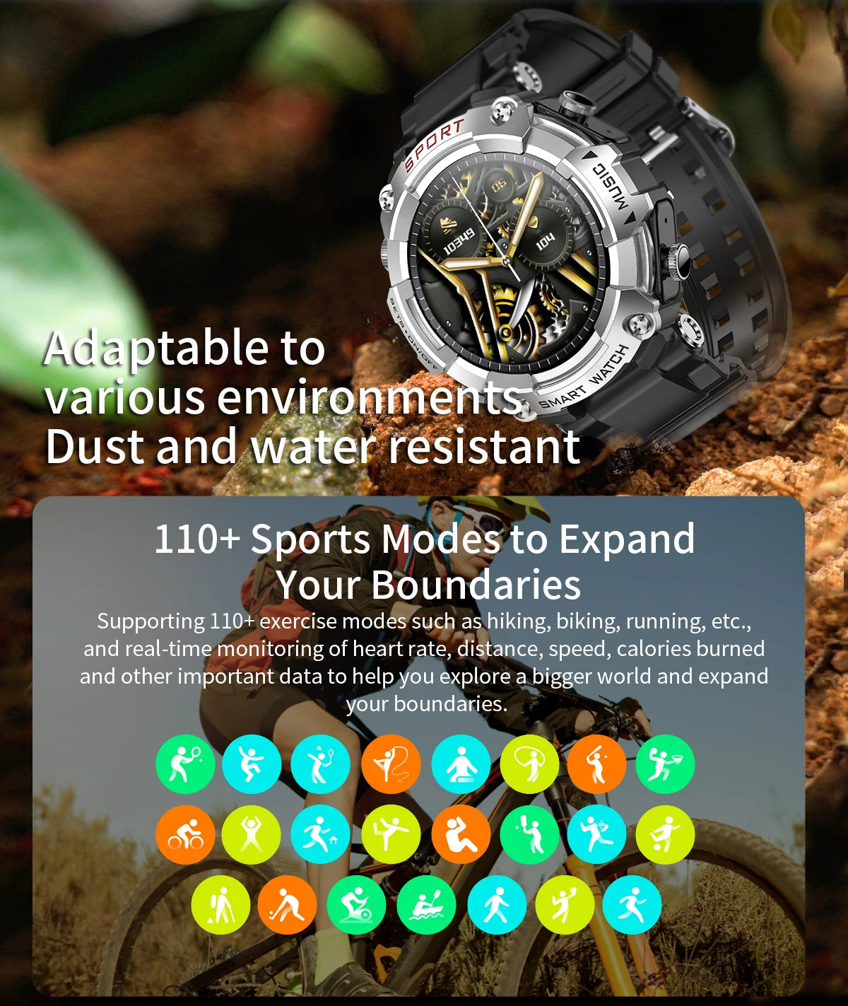 Smart Watch AMOLED Display With In-Ear Bluetooth Headset