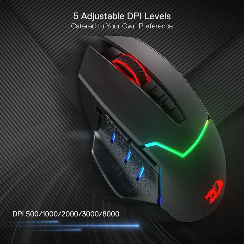 Redragon M690 PRO Wireless Gaming Mouse 8000 DPI Black/White
