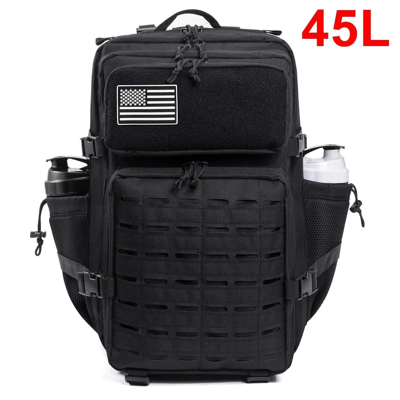 25L/45L Tactical Military Backpack with Bottle Holder