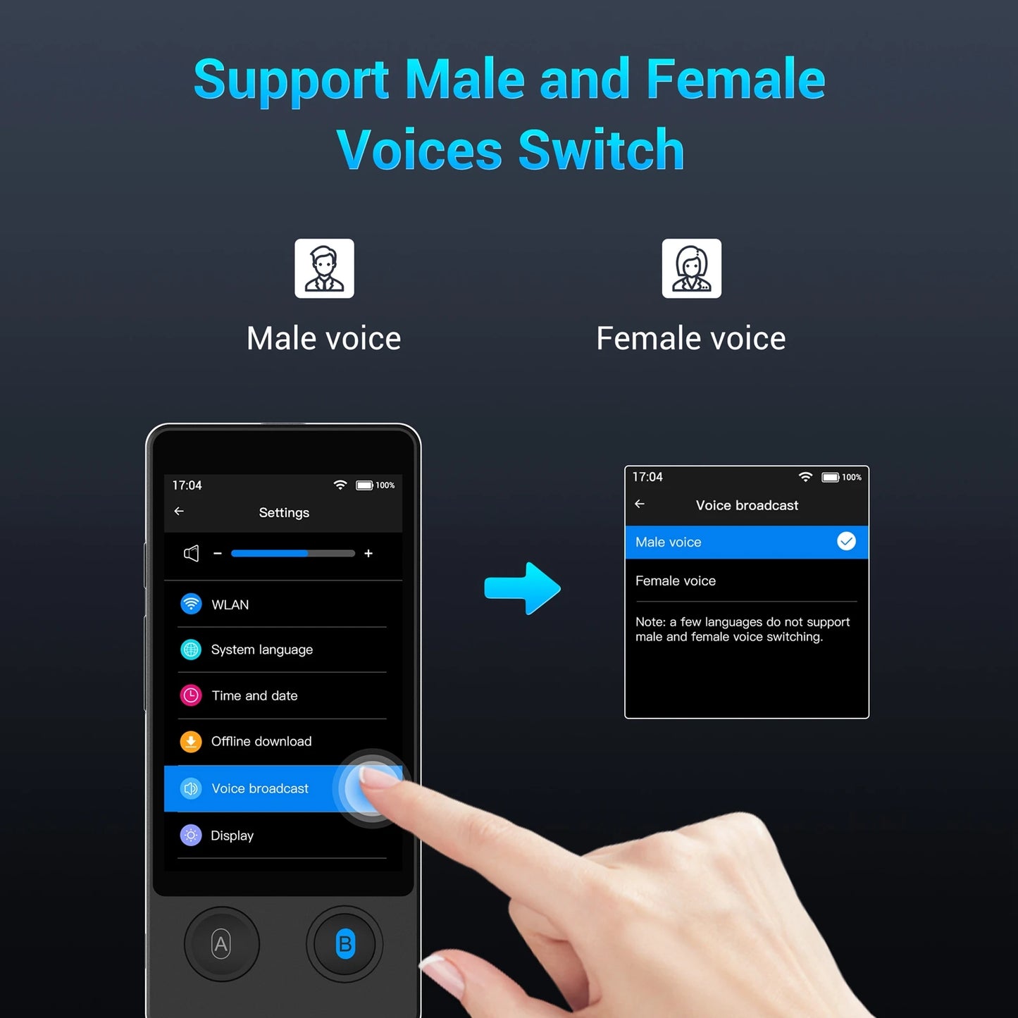 Wooask W12 Voice Translator 144 Languages Real Time Translation Device 16 Offline Packs No WiFi Needed Travel Business Tool