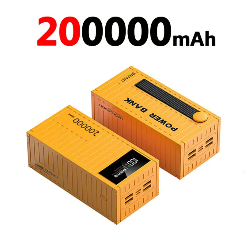 200000mAh Power Bank 66W Fast Charger Portable For Phones