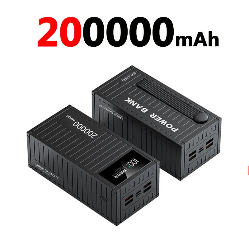 200000mAh Power Bank 66W Fast Charger Portable For Phones