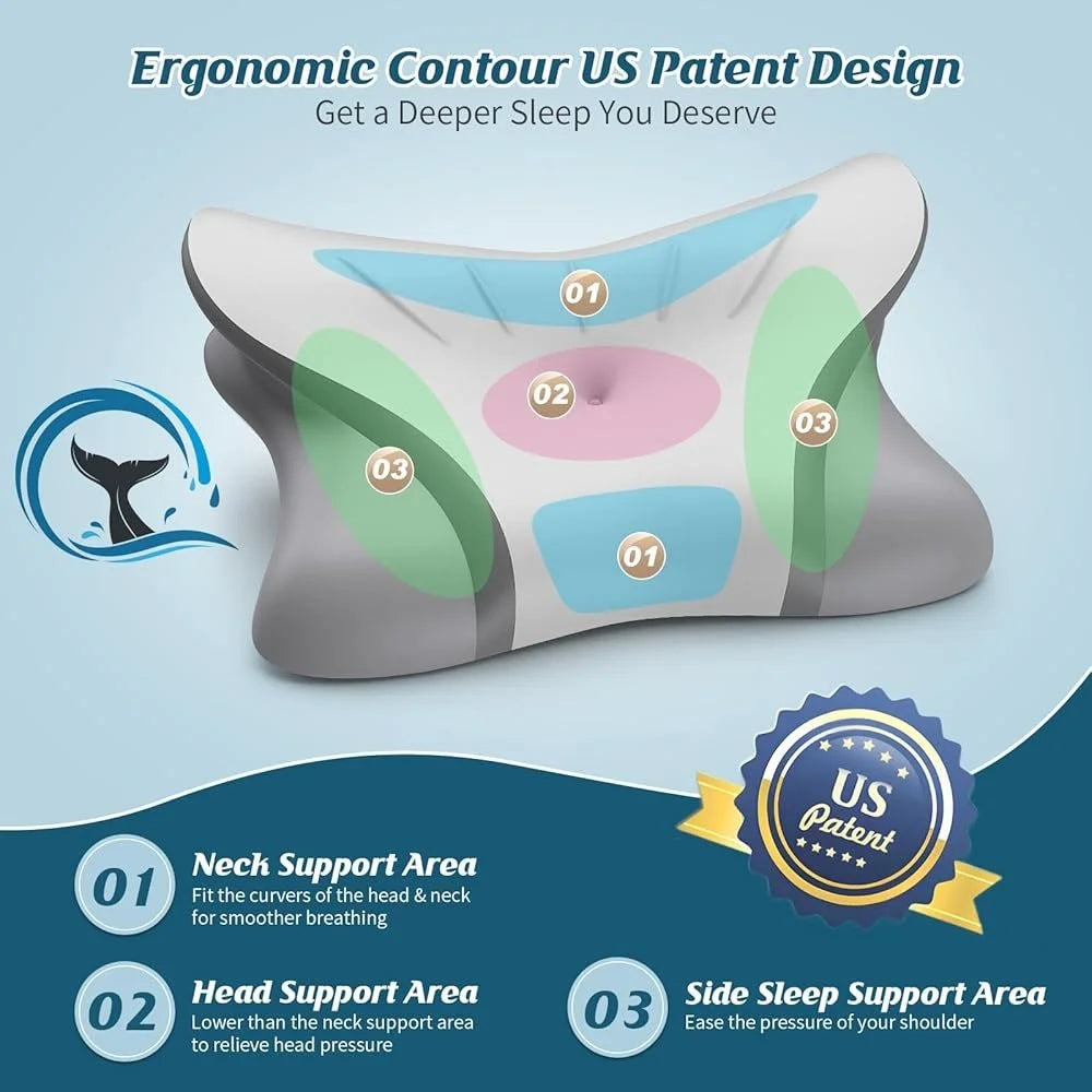 Ergonomic Cervical Neck Pillow Memory Foam U Shape Bedding Pillow