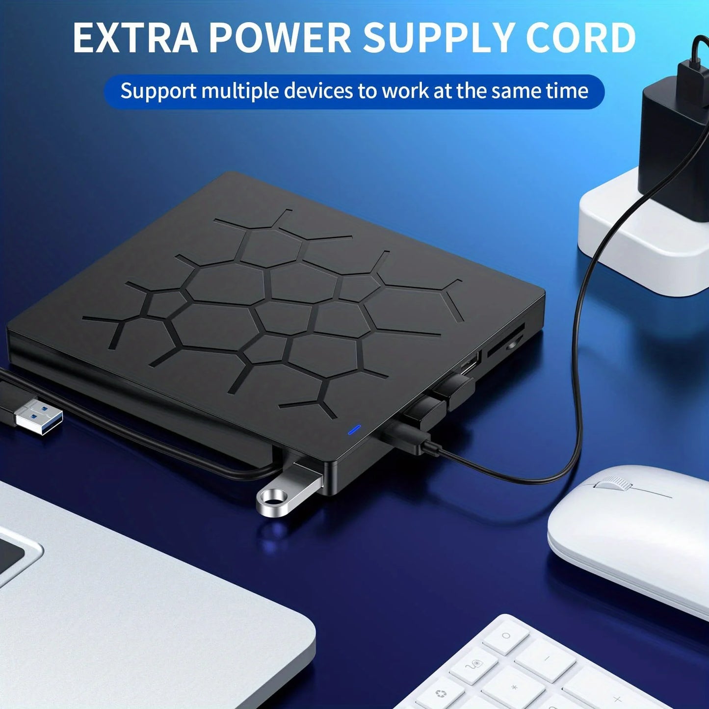 External Drive 7 IN 1 USB 3.0 Portable DVD Player Compatible With PC
