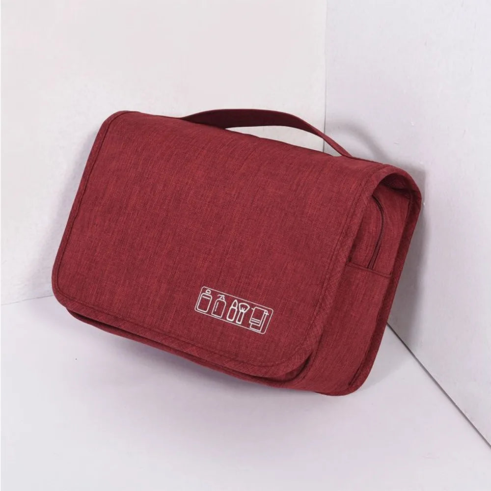 Travel Toiletry Bags Portable Cosmetic Organizer with Hanging Hook Durable Polyester Water Resistant Multi Function Travel Bag