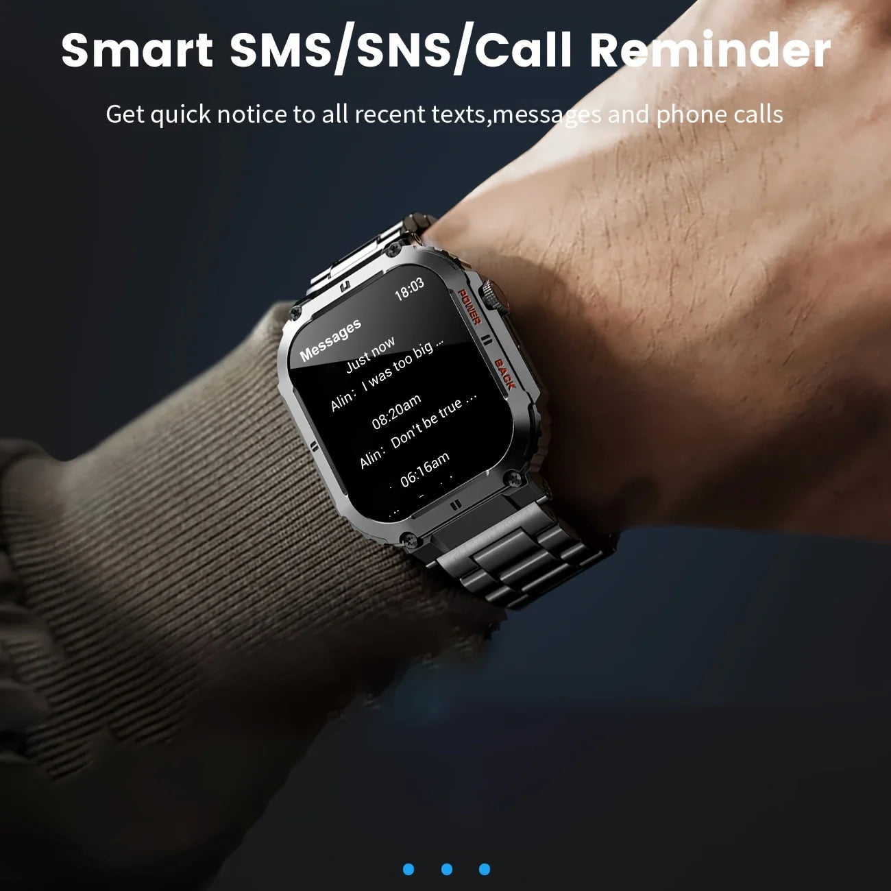 1.96 inch New Bluetooth Call Smart Watch