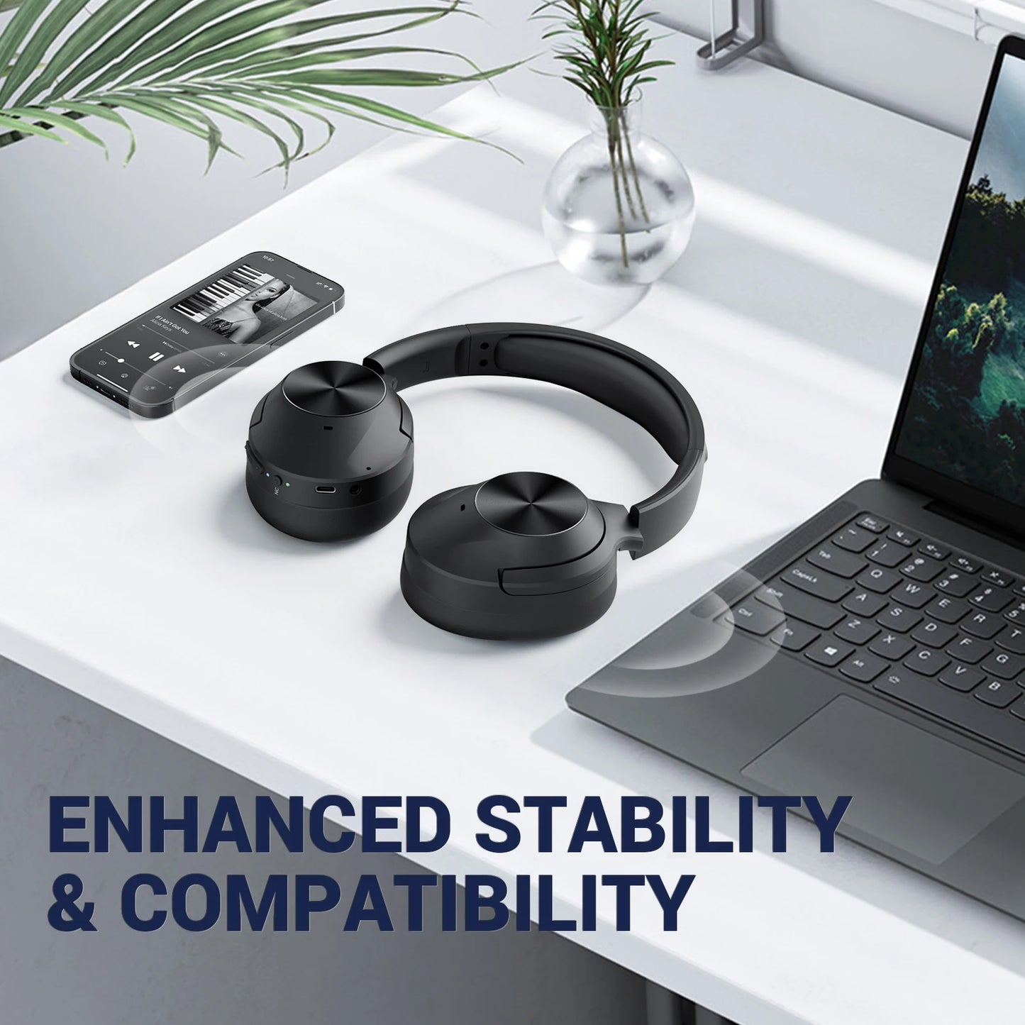 E11 Hybrid ANC Over Ear Bluetooth Headphones Wireless