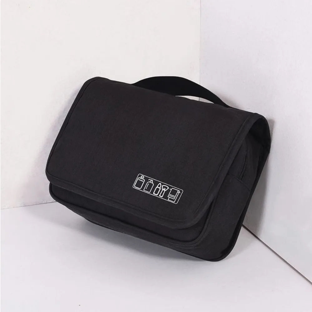 Travel Toiletry Bags Portable Cosmetic Organizer with Hanging Hook Durable Polyester Water Resistant Multi Function Travel Bag