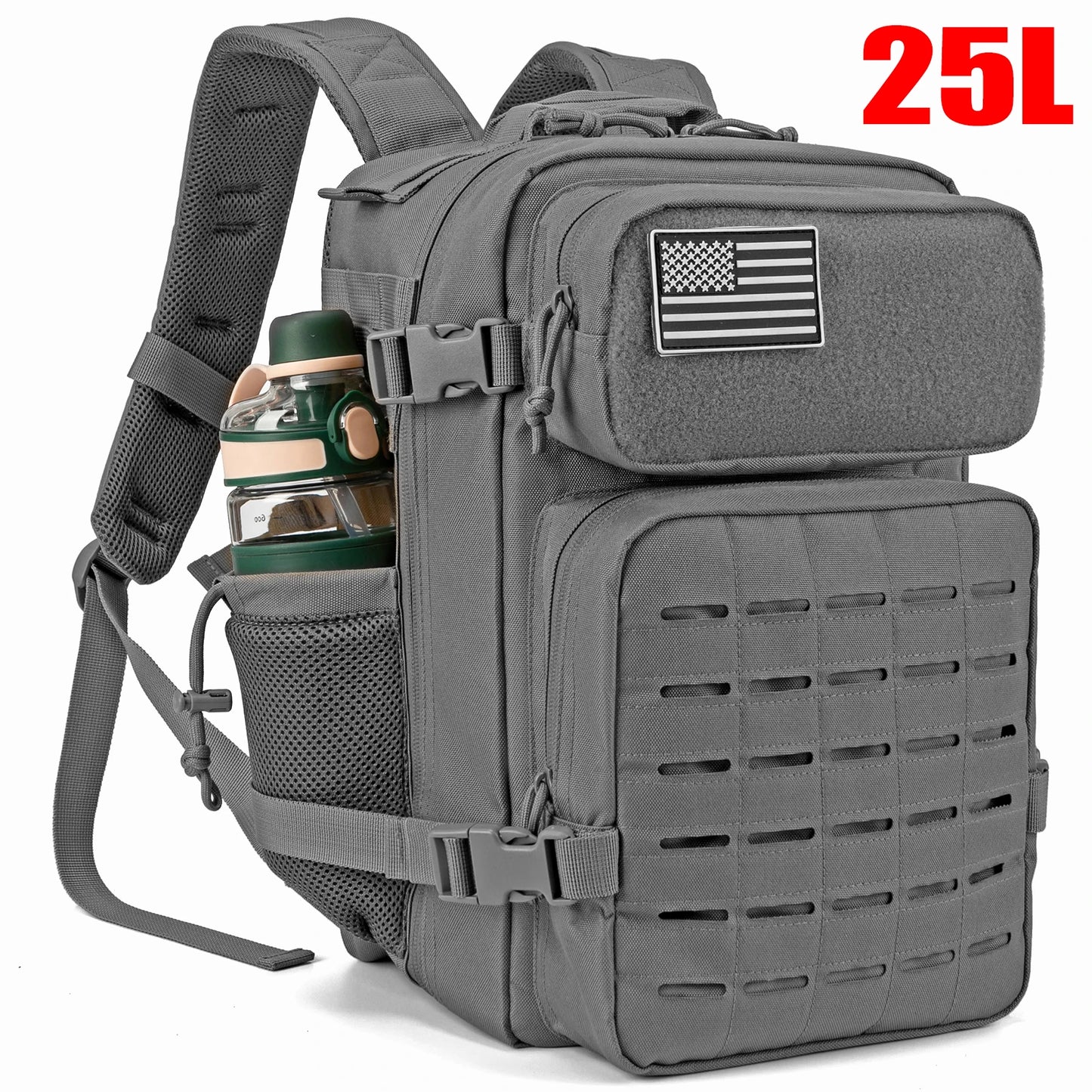 25L/45L Tactical Military Backpack with Bottle Holder