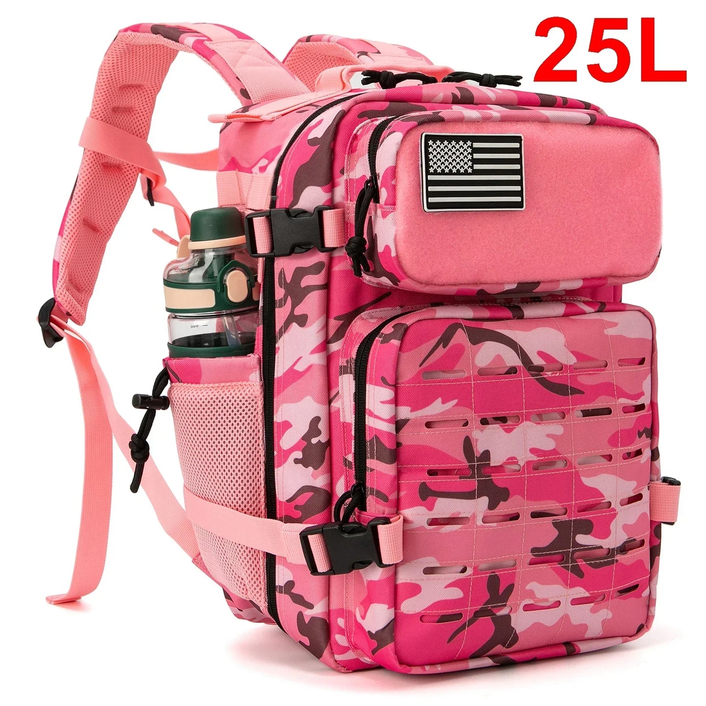 25L/45L Tactical Military Backpack with Bottle Holder