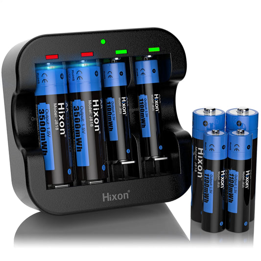 Hixon1.5V 3500mWh/1100mWh AA & AAA Rechargeable Battery Charger
