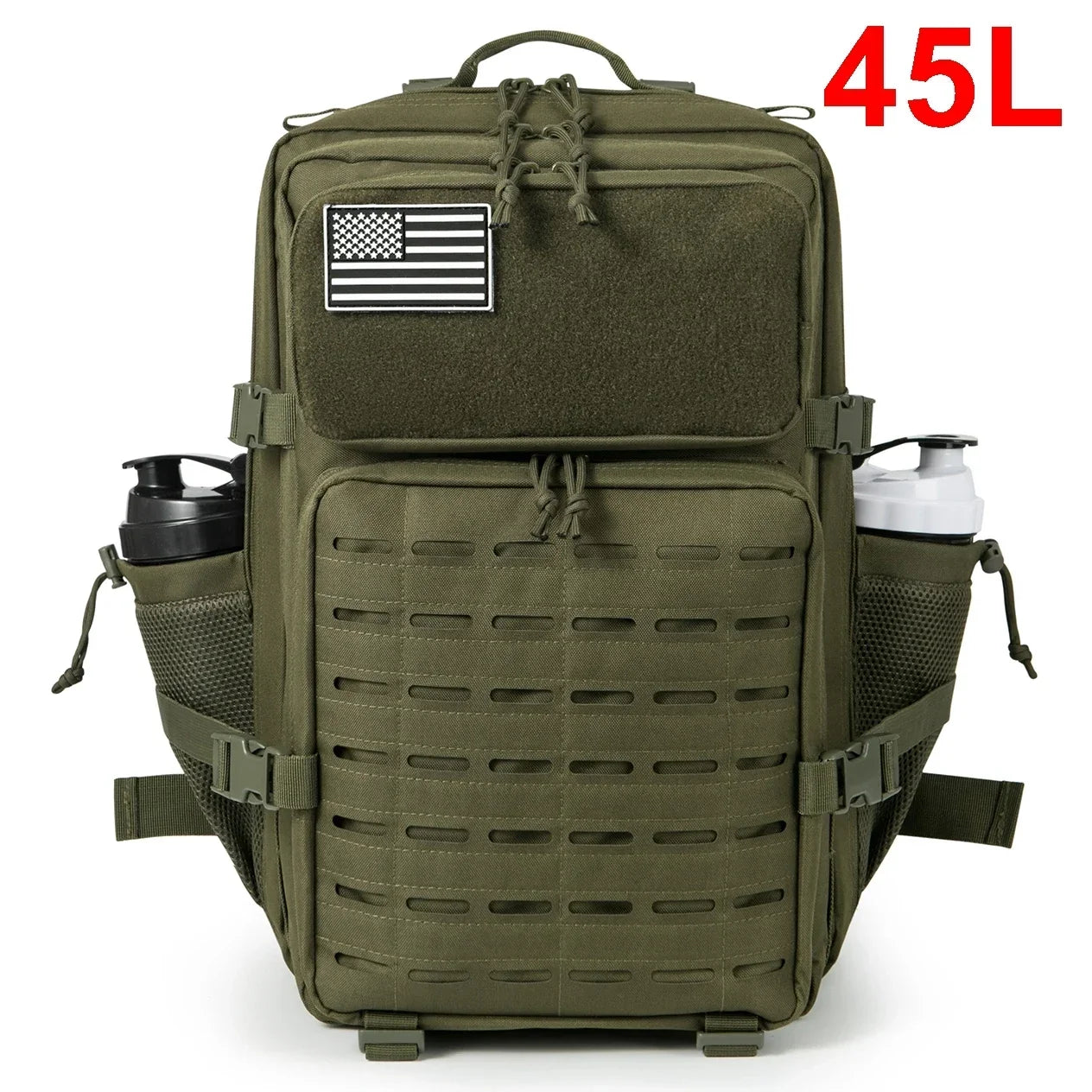 25L/45L Tactical Military Backpack with Bottle Holder