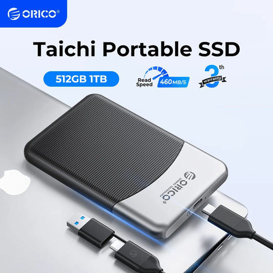 ORICO 2TB External SSD with USB C Cable, 500MB/s Speed