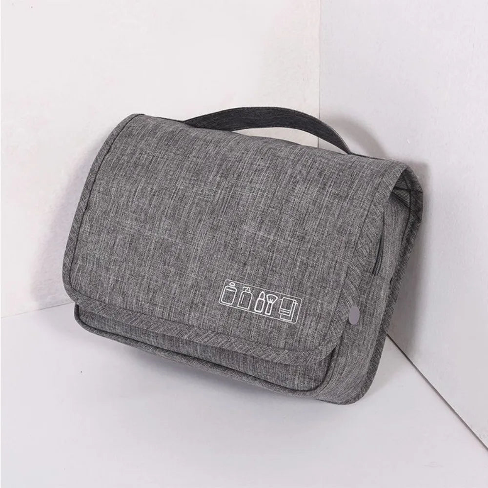 Travel Toiletry Bags Portable Cosmetic Organizer with Hanging Hook Durable Polyester Water Resistant Multi Function Travel Bag