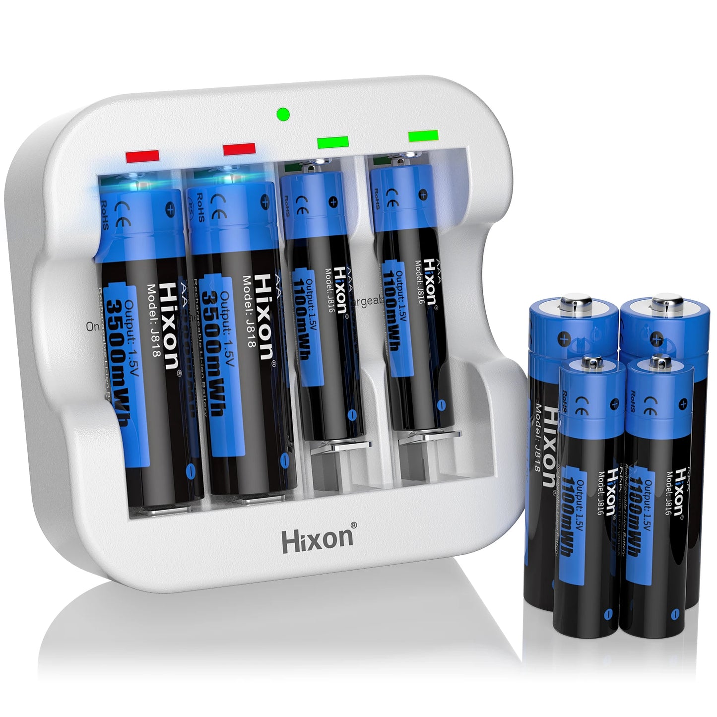 Hixon1.5V 3500mWh/1100mWh AA & AAA Rechargeable Battery Charger