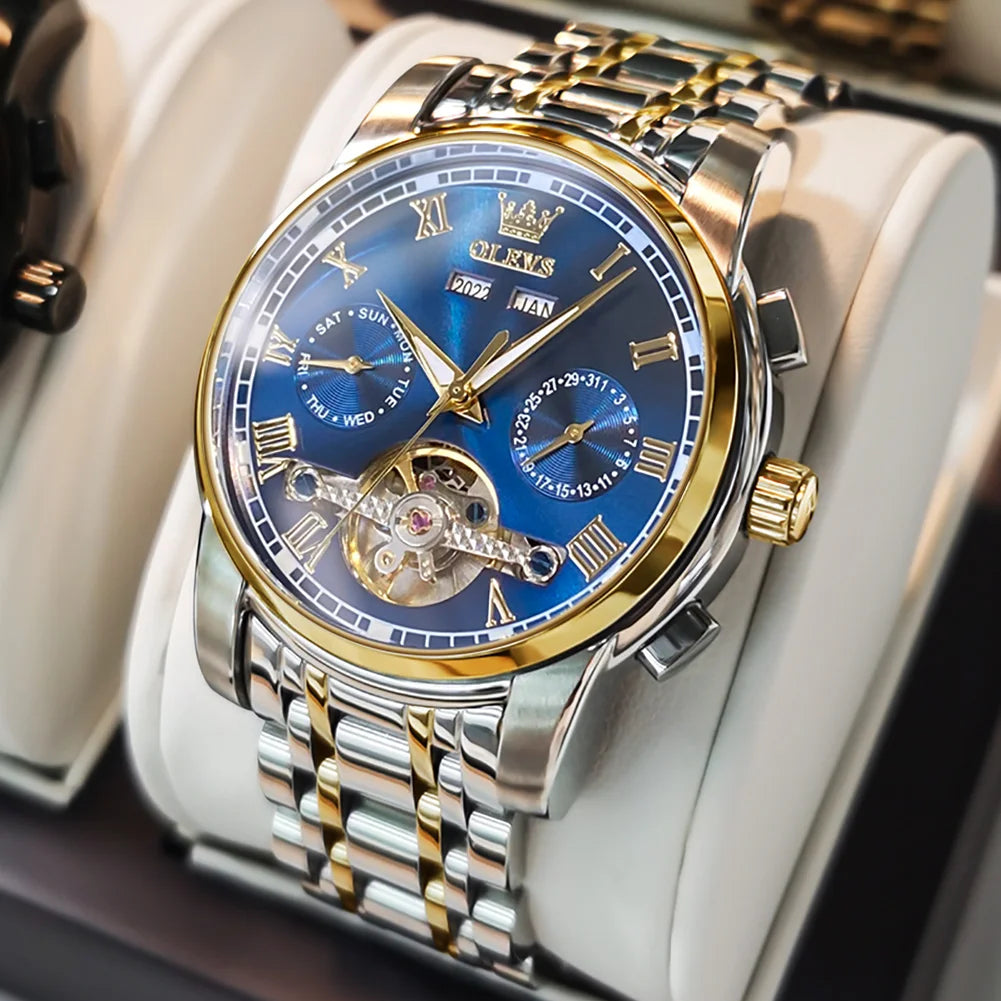 Men's Watches Automatic Mechanical Wristwatch Waterproof Stainless Steel