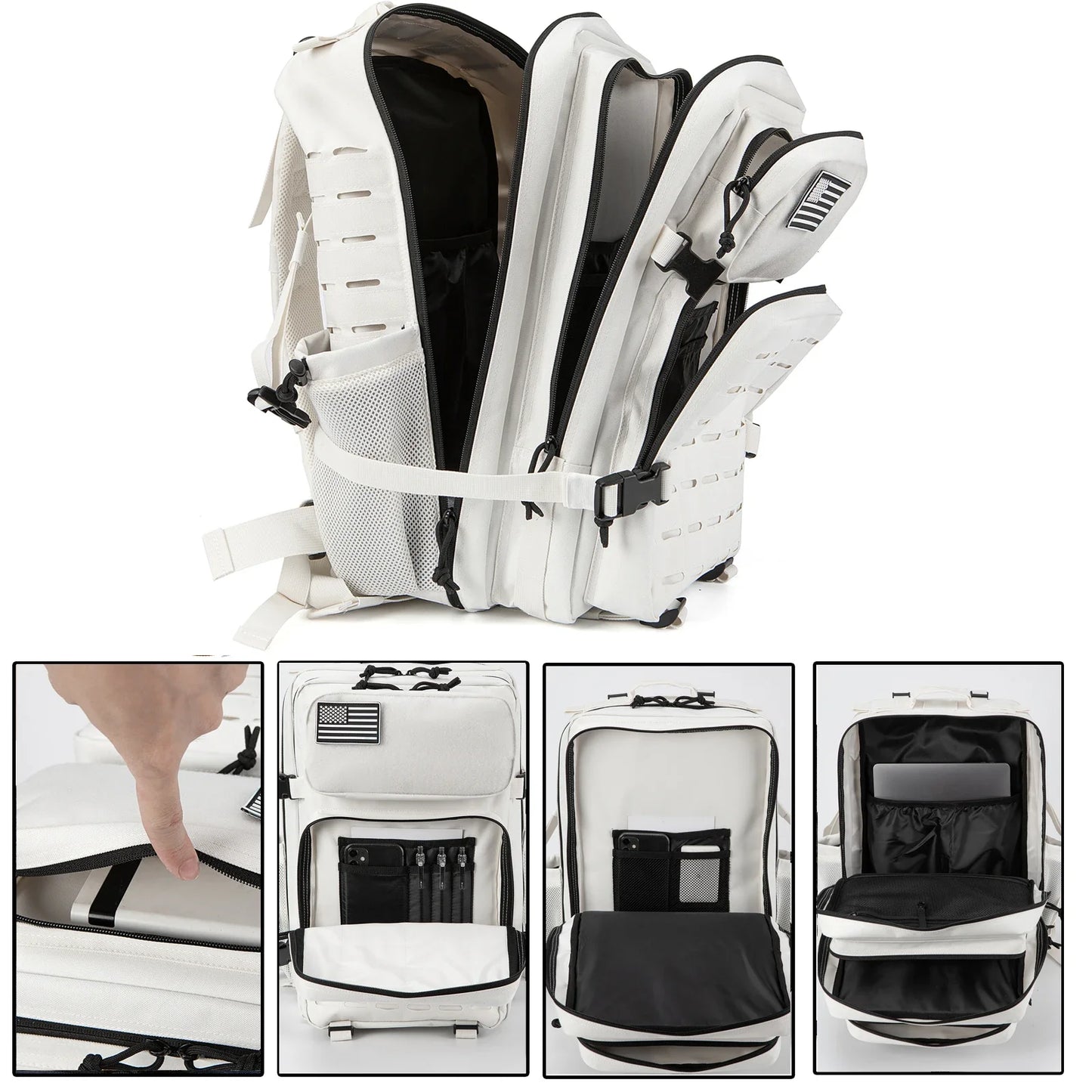 25L/45L Tactical Military Backpack with Bottle Holder