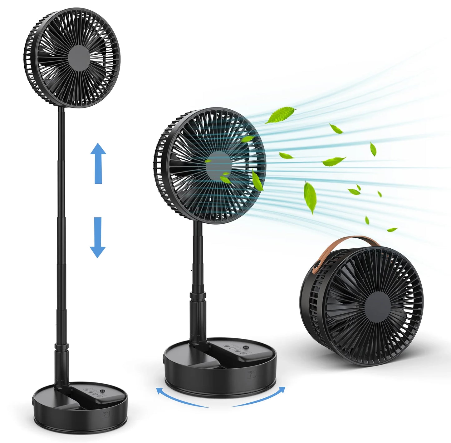 Remote Control Hand Strap USB Portable Fan With 4 Speeds