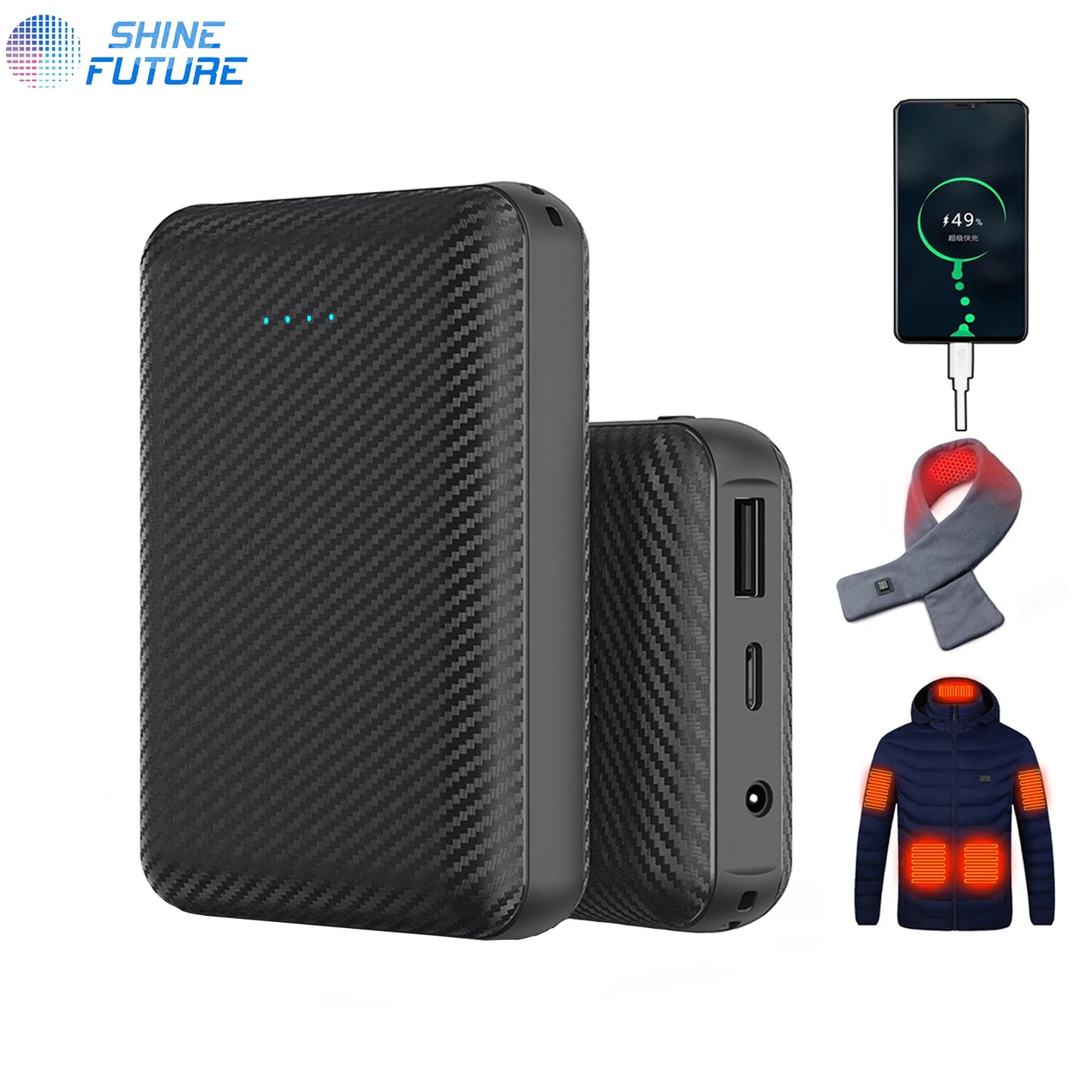 Shinefuture 20000mAh Power Bank Charger Heating Vest