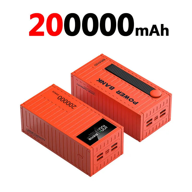 200000mAh Power Bank 66W Fast Charger Portable For Phones