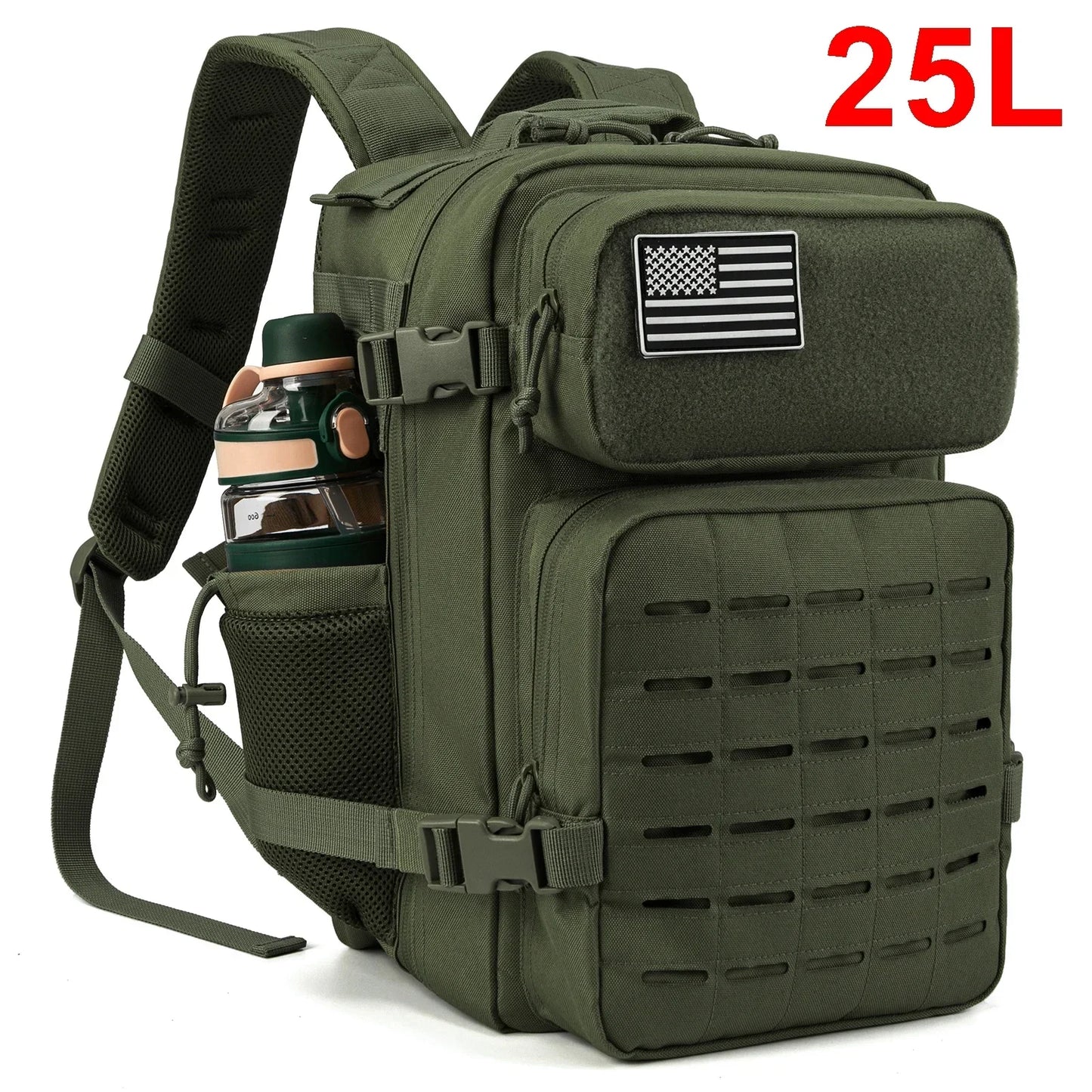 25L/45L Tactical Military Backpack with Bottle Holder