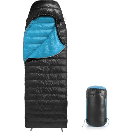 Ultra Light Down Sleeping Bag - 3-4 Seasons Waterproof for Hiking